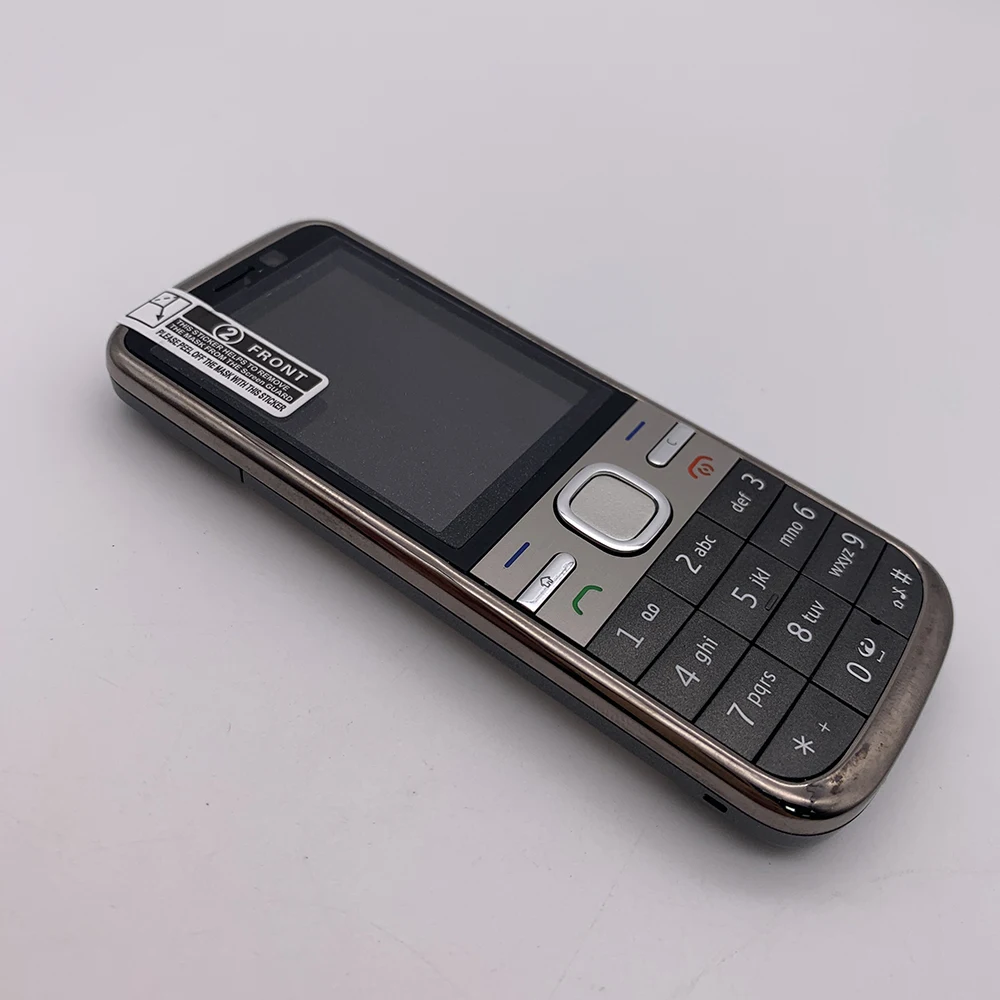 Original Celular Desbloqueado com Bluetooth, Câmera de 3MP, Alto-falante, Russo, Árabe, Hebraico, Teclado, Feito na Suécia, C5-00, Frete Grátis