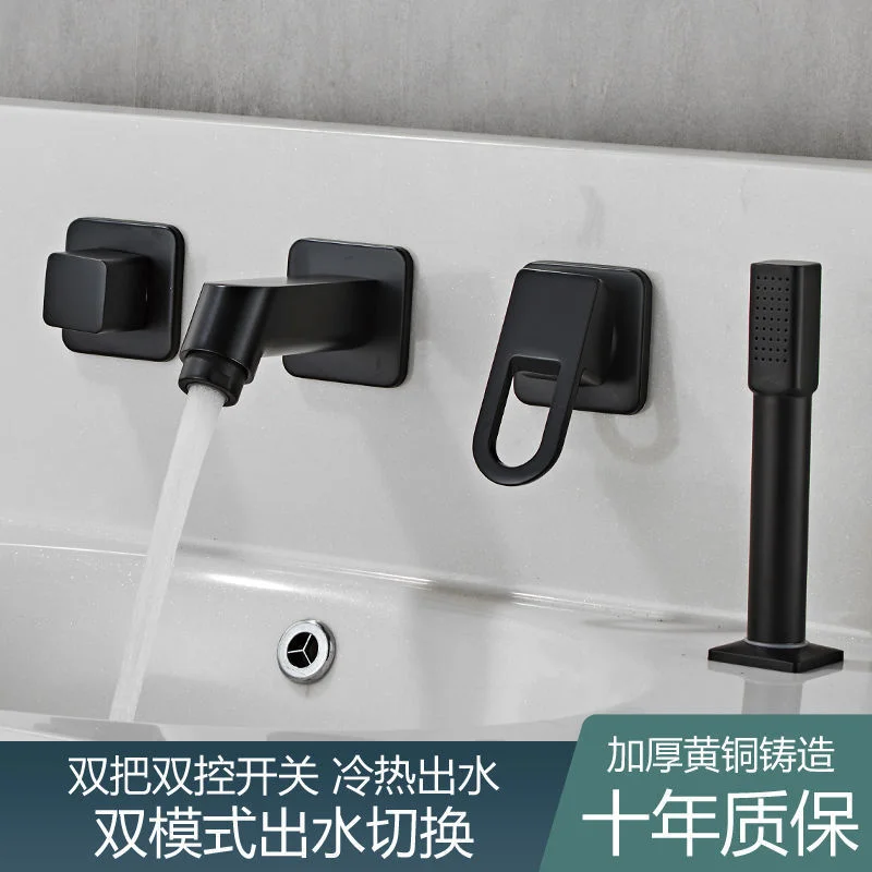 Four piece faucet, bathroom cabinet basin, copper faucet switch, wall mounted split, three or four piece washbasin, mixed water