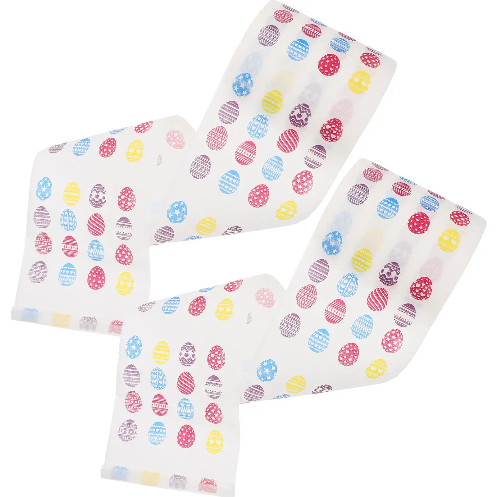 

2 Rolls Egg Printed Toilet Printed Toilet Paper Paper Soft Decorative Bathroom Tissue Travel Friendly Cleaning Supplies