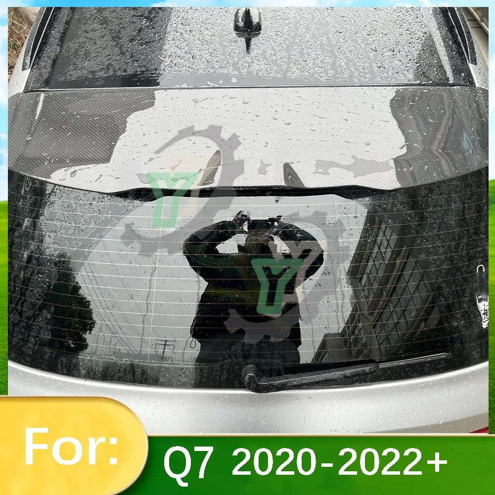 

For Audi Q7/Q7L 2020 2021 2022 True carbon fiber Car Rear Roof Trunk Spoiler Lip Window Wing