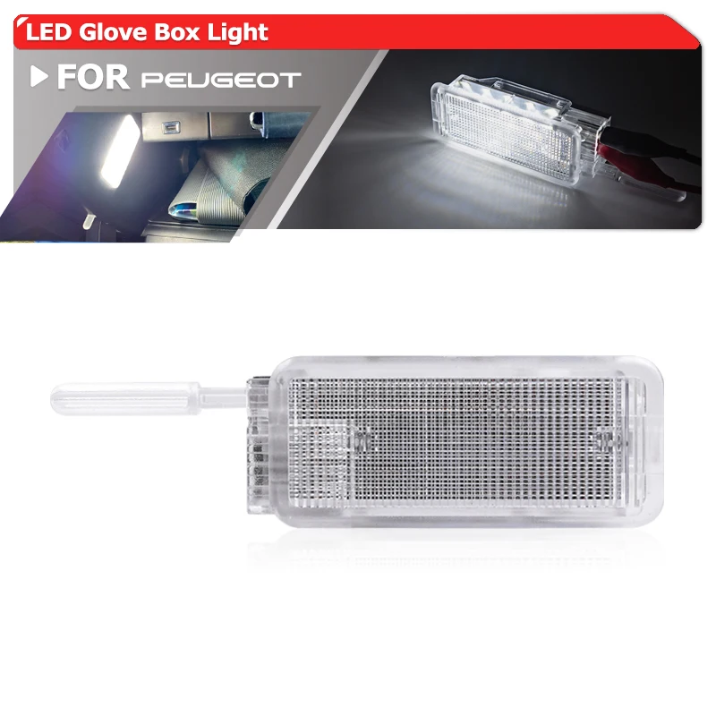 1x caixa de armazenamento de luva led luz para peugeot 207 208 2008 308 3008 508 5008 citroen c3 c4 picasso c5 para opel zafira fiat scudo