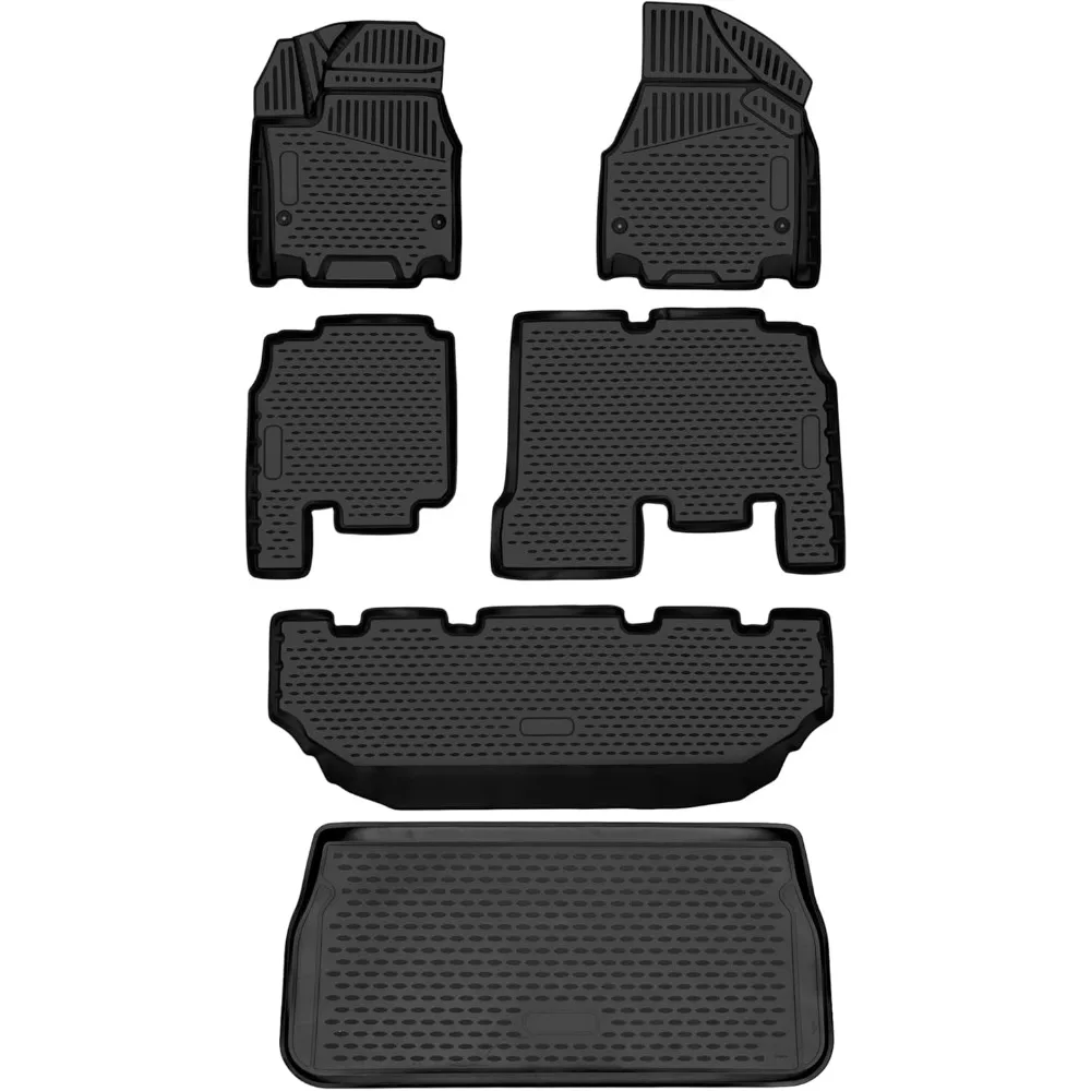 

US Fits 2017-2025 Chrysler Pacifica Floor mats 7 or 8 Passenger Model (No Hybrid Models) and 2021 Voyager Liner Set