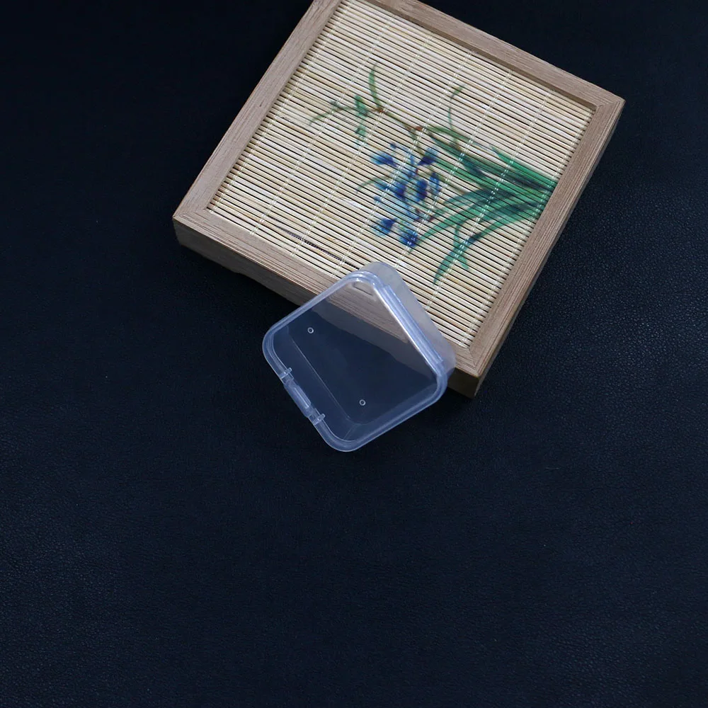 

Simple Convenient Transparent Plastic Square Organizer Box with Lid for Storing Jewelry Necklaces Earrings Beads Accessories