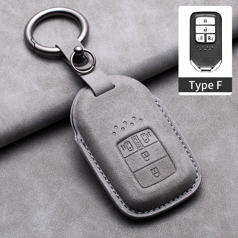 Leather Car Key Case Cover for Honda Civic CRV HRV Accord Pilot fit Freed Vezel Odyssey 2018-2022 for StepWgn 2019 Spada Freed