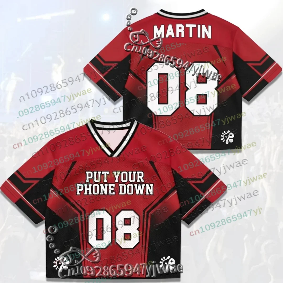Hot Sale Connected KEONHO MARTIN Tour Put Your Phone Down Mesh Jersey For Fan Gift Autumn Streetwear Women Men's Tshirt Clothing