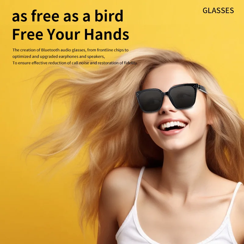 Smart Sunglasses with Bluetooth - Music, Calls, UV400 Shield, Quick 15-Min Charge