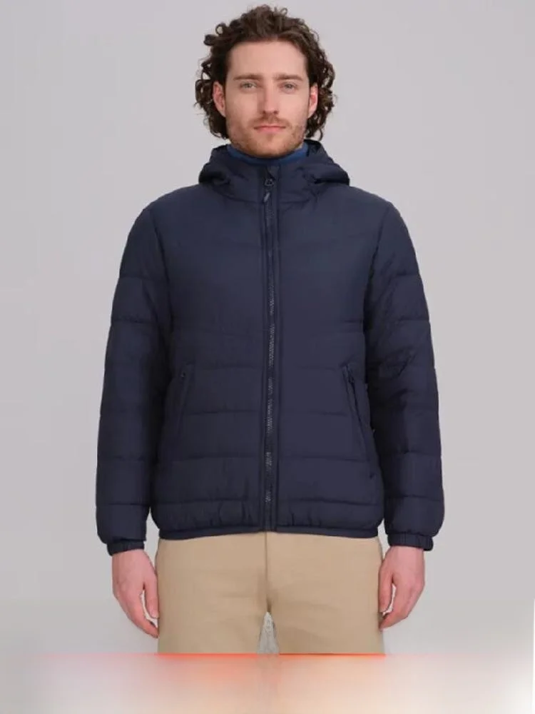 

Line Men's down Jaet 90% White Du down Filling Waterproof Windproof Warm Casual Sle Zipper Closure Regular Fit