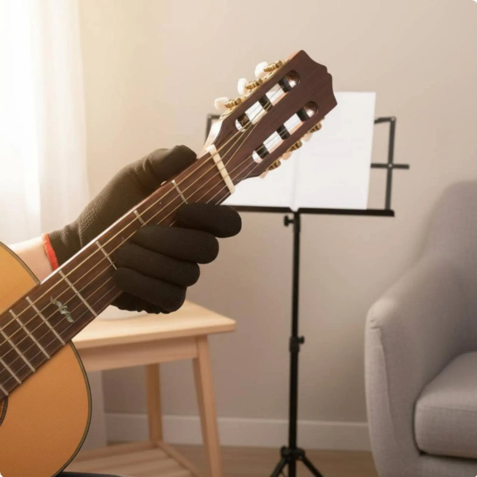

Guitar Practice Glove Anti-Pain Ukulele Practice Glove Wear-Resistant Fingertip Protector for Beginners