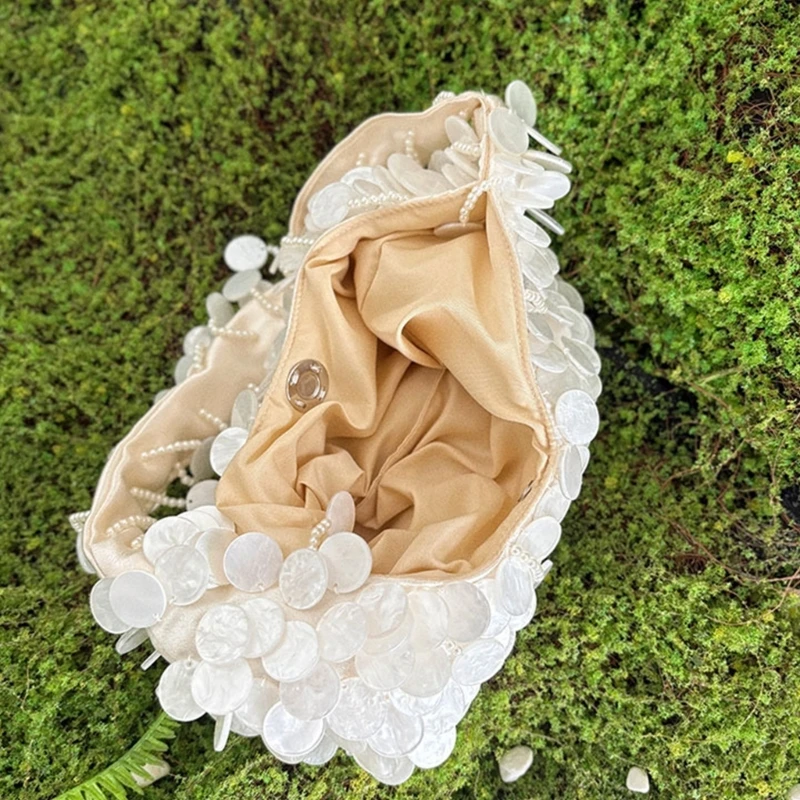 

G5AE Elegant PVC Shoulder Bag Purse with 3 Carrying Modes for Wedding Party Dinner