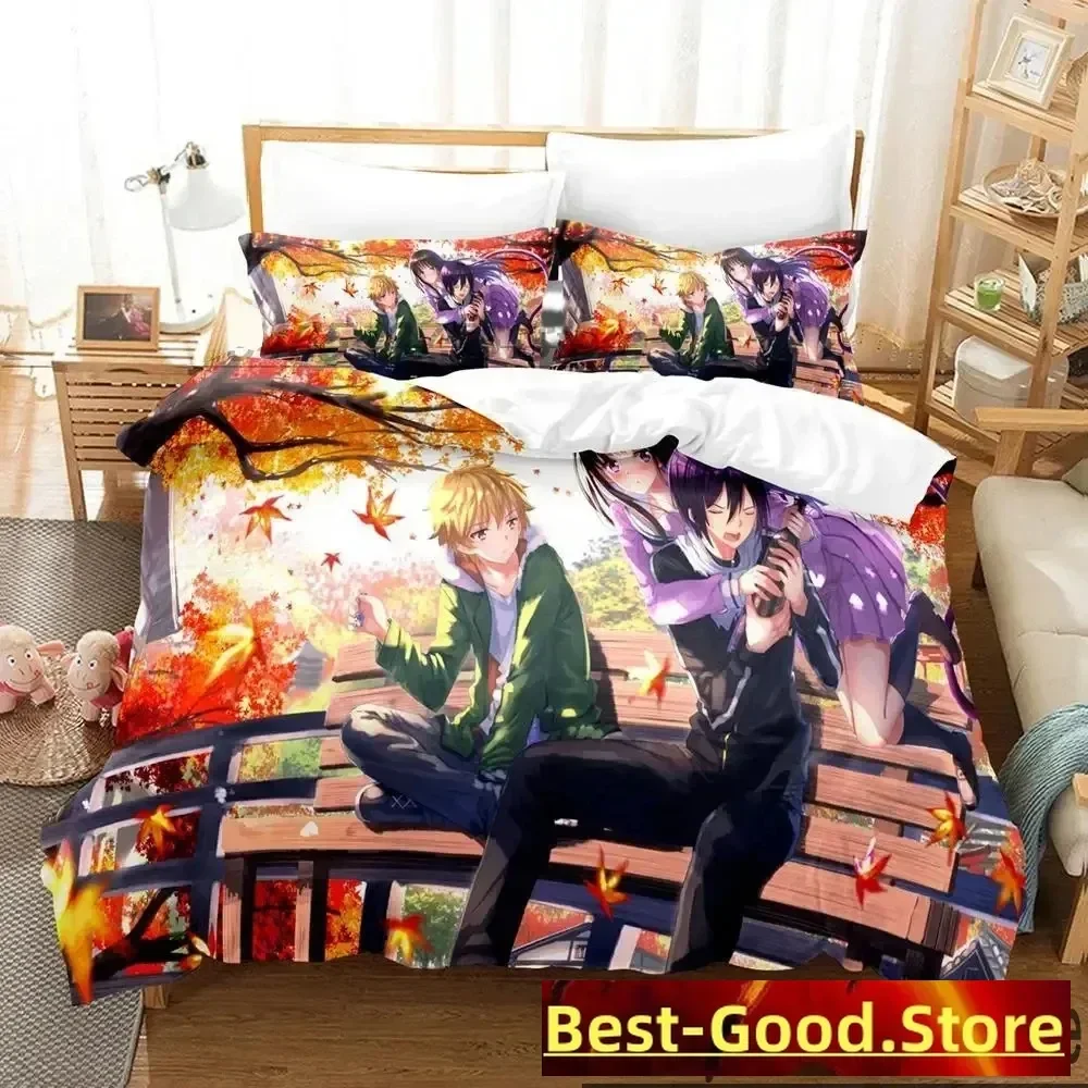 

3D Print Anime Noragami Bedding Set Duvet Cover Bed Set Quilt Cover Pillowcase Comforter king Queen Size Boys Adult Bedding Set