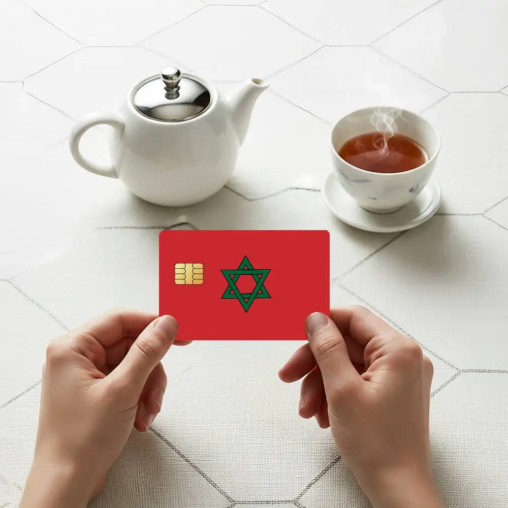 Nation Moroccan Credit Skin Cover Card Stickers 4PCS Film Bus Pass Front Decoration Bank Debit Waterproof