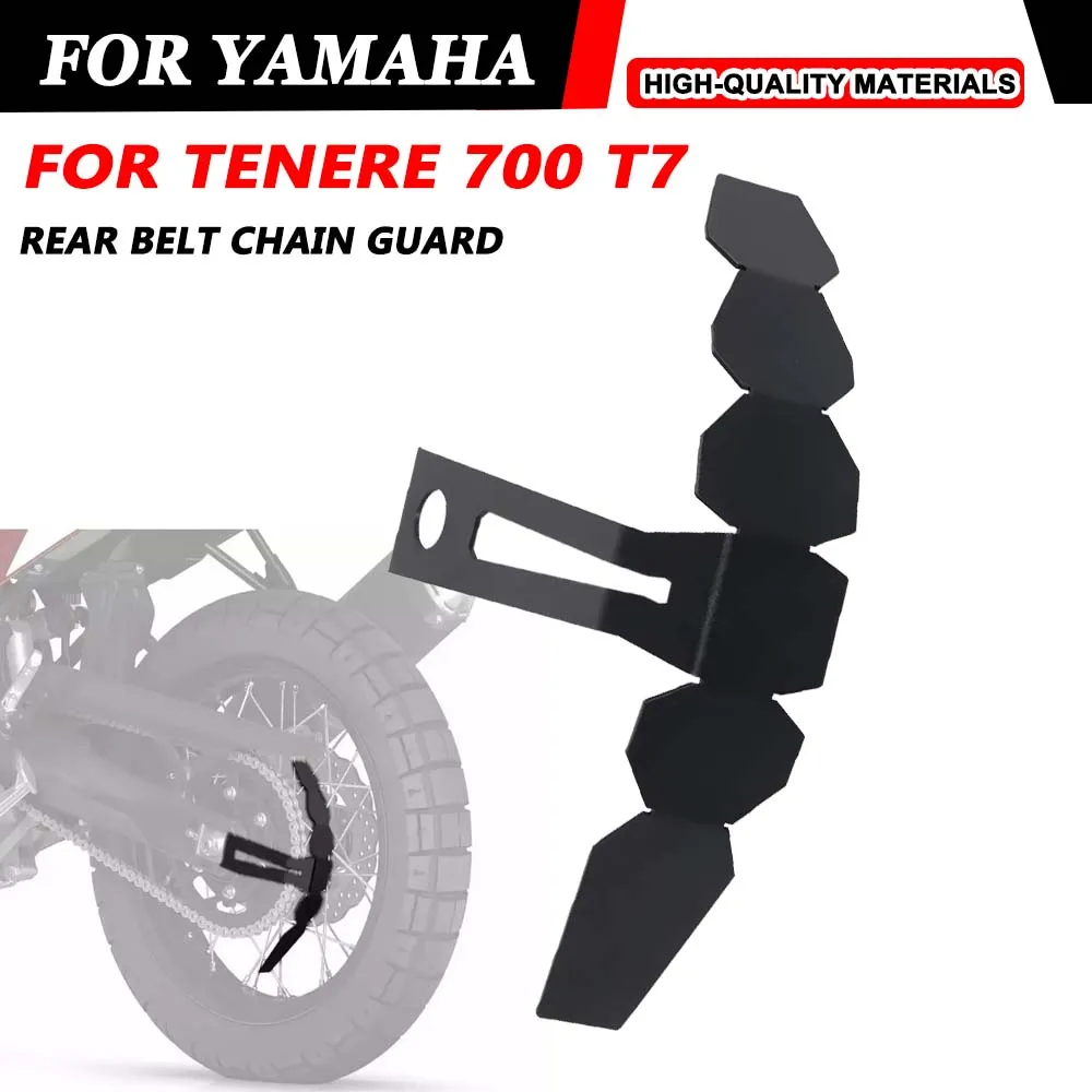 

For Yamaha Tenere 700 T7 T700 XTZ 690 700 XTZ700 2019 - 2024 2025 Rear Belt Chain Guard Cover Fender Mudguard Sprocket Protector