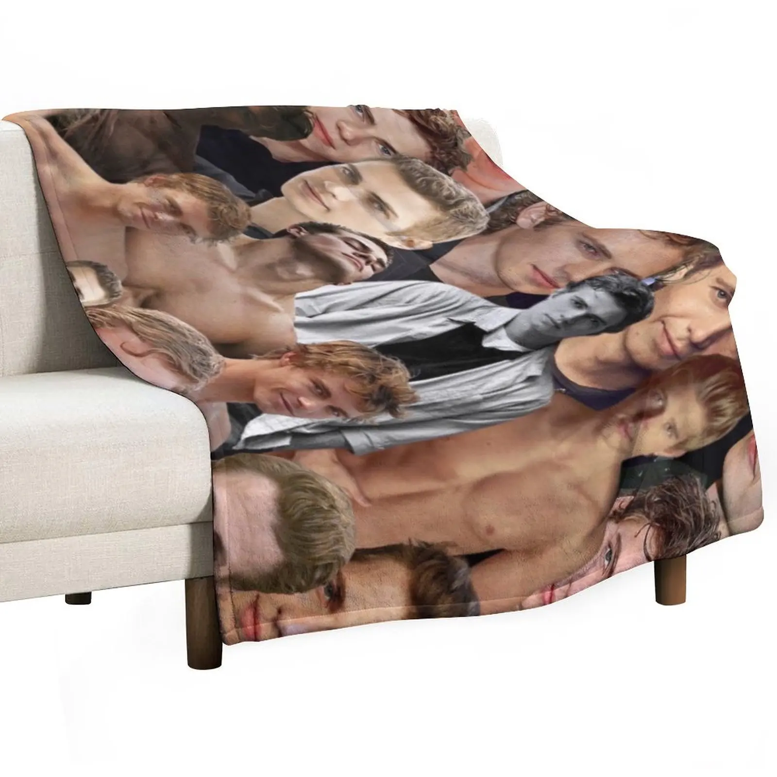 Hayden Christensen Photo Collage Throw Blanket Loose Vintage Retros Designers Sofas heavy to sleep Blankets