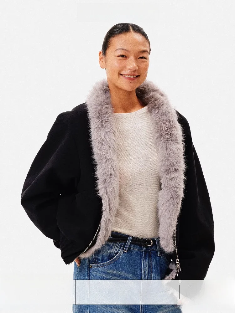 

Кардиган-жакет Age of Ascent с цветным воротником, свободного кроя, теплый, с длинными рукавами, на молнии, цветной