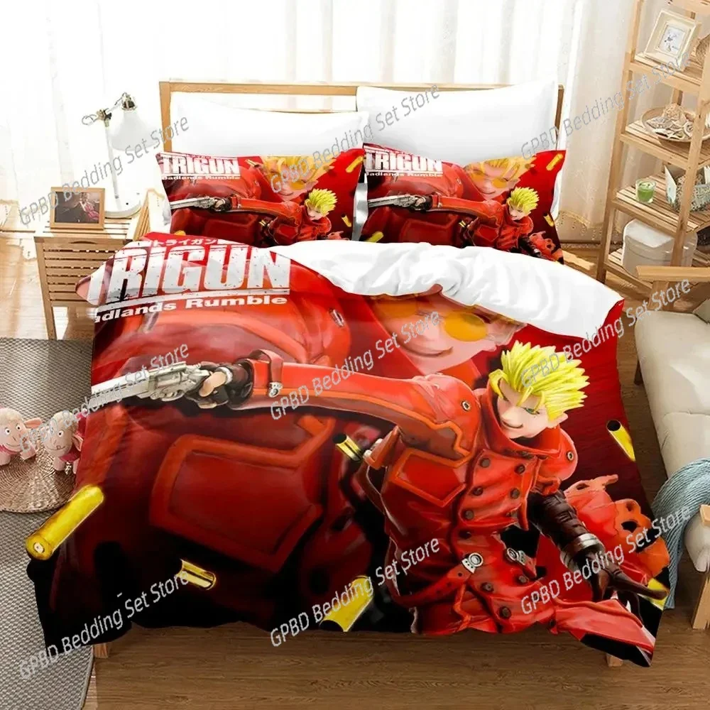 

3D Anime TRIGUN STAMPEDE Bedding Set Duvet Cover Bed Set Quilt Cover Pillowcase Comforter king Queen Size Boys Adult Bedding