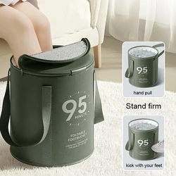 Foldable Foot Tub Travel Portable Bath Bag Wash Bucket Water Basin Large Capacity Bath Feet Spa Massage Soaking Feet Collapsible