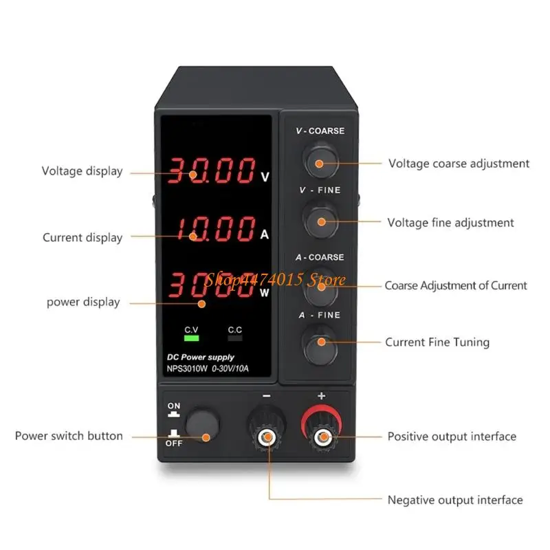 

K1AA Lab Power Supply 0-30V/60V/120VAdjustable Output Power Overcurrent Safe Feature