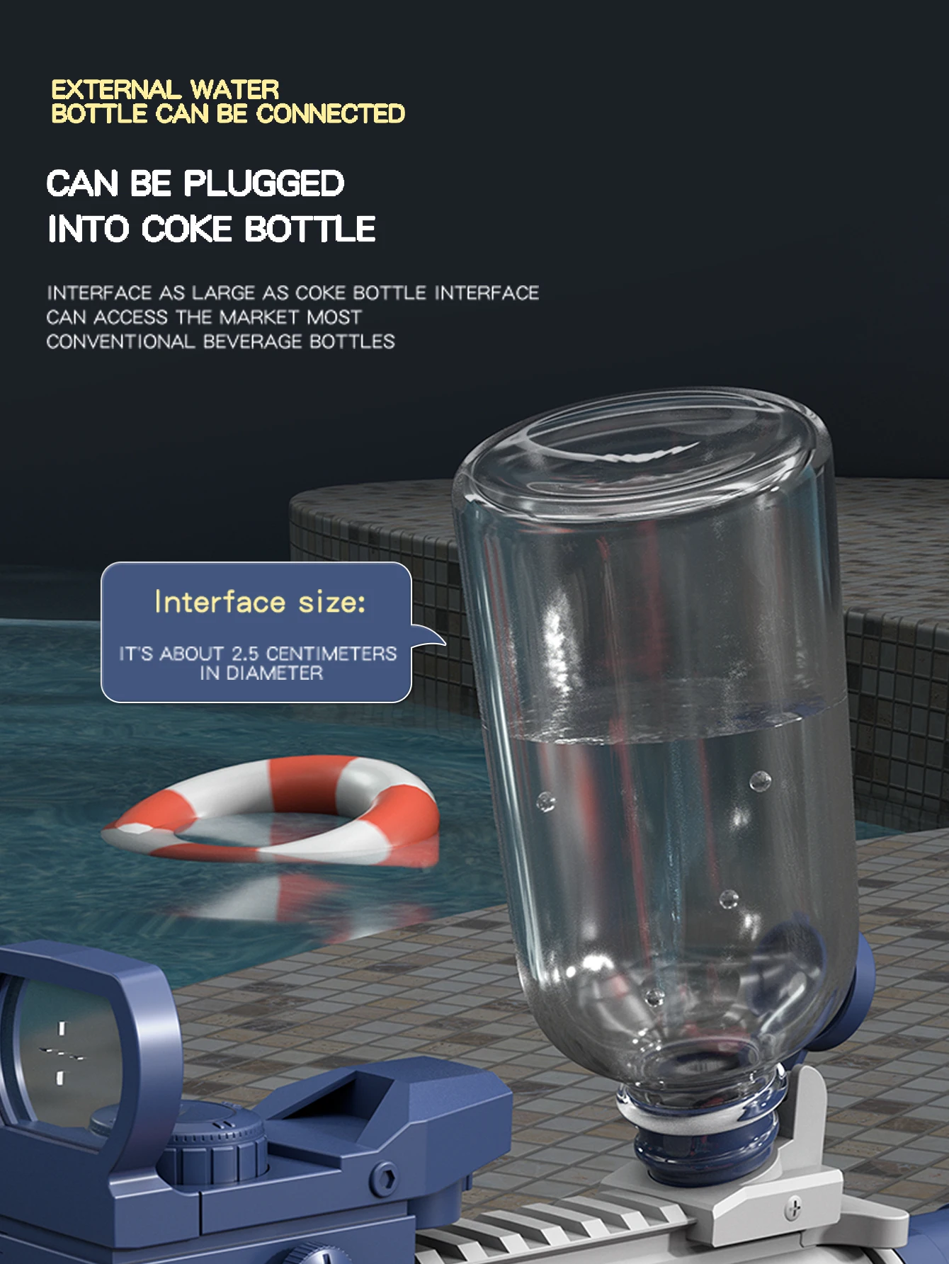 Pistola ad acqua elettrica Pistola ad acqua con portata fino a 32 piedi, giocattoli per feste in piscina estiva all'aperto, regalo per bambini