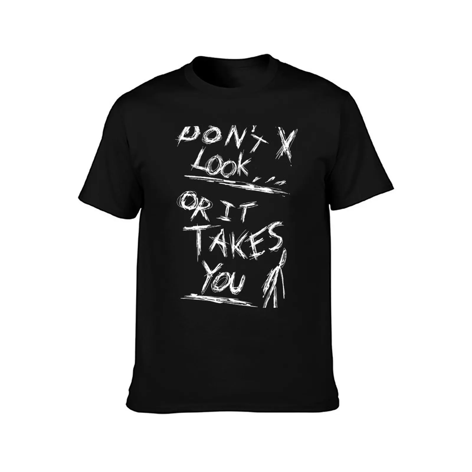 Slenderman Pages - Don't Look (White Version) T-Shirt funny gifts valentines clothes mens t shirts