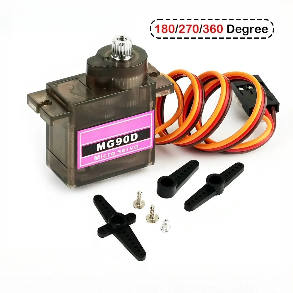 1/2/4/10pcs MG90D 9g Micro Servo Motor High Torque All Metal Gear Digital Servo 180°/270°/360° for RC Plane Helicopter Drone Toy