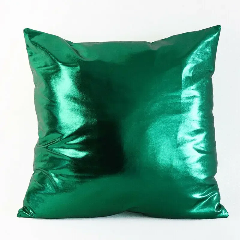 9 Colors 45x45cm Metallic Shine Solid Color Pillowcase PU Foil Hotel Bedroom Living Room Pillow Case Party Event Home Decoration