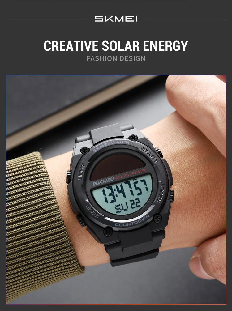 Skmei 2712 Men's Solar-Powered Digital Sports Watch