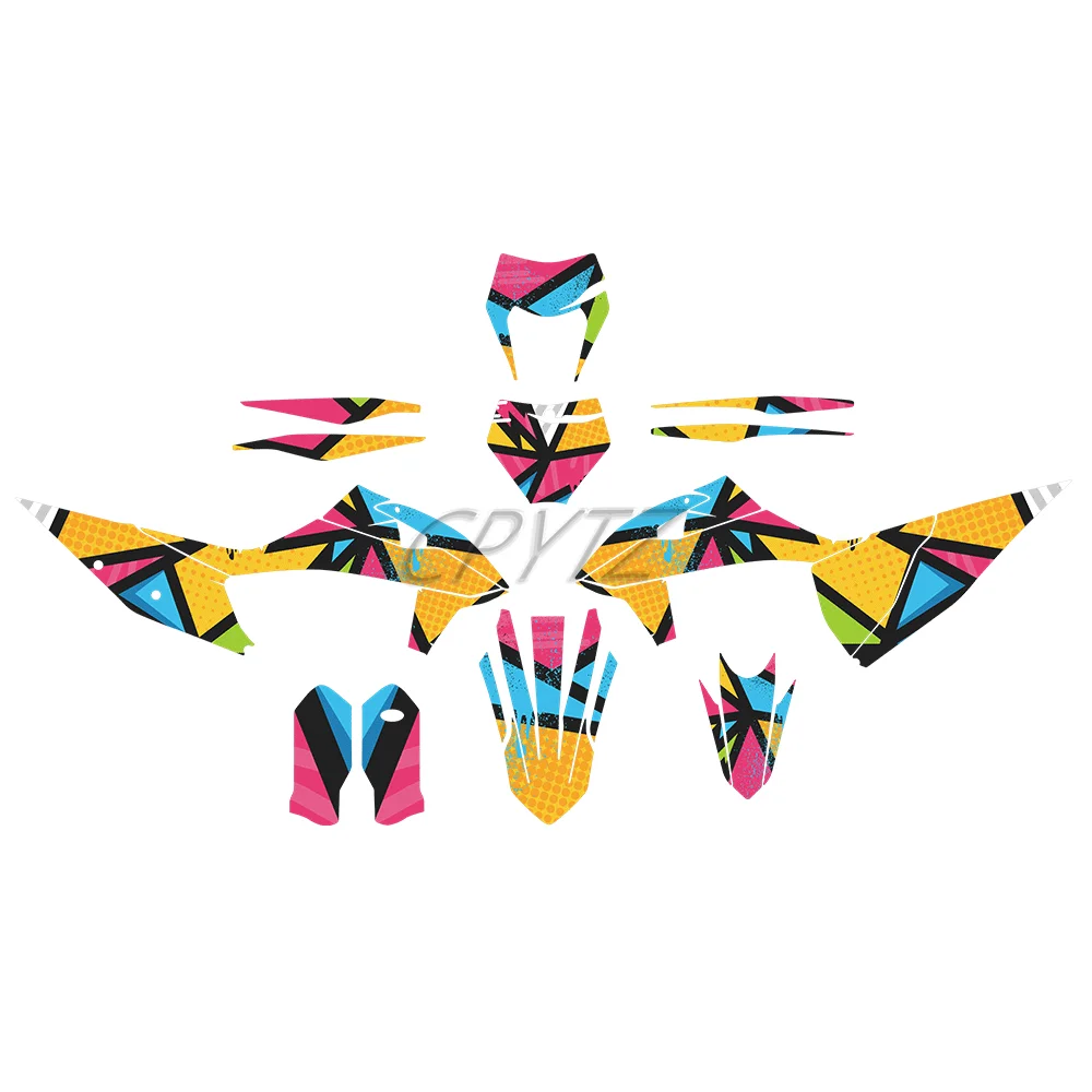 Fit for SX SXF 2019-2022 EXC EXC-F 2020 2021 2022 2023 125 200 250 300 350 450 500 Motorcycle Background Graphics Decals Sticker