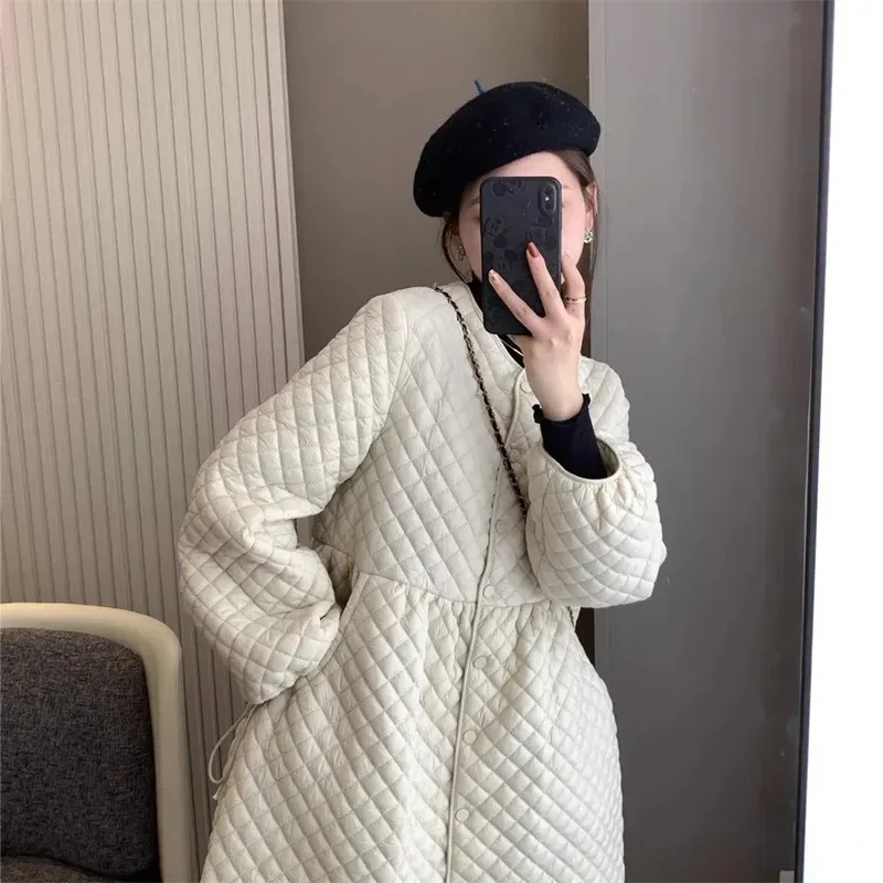 Winter Oversized 4xl Design Long Parkas Coats Skirt Women Korean Loose Chaquetas Jackets Casual Warm Casaco Elegant Overcoat Q38