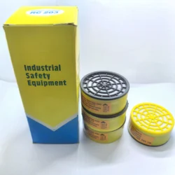 6Pcs x Activated Carbon box 68mm Antigas Filter Cartridge Box Gas Mask Respirator Replacement RC 203 Filter Boxes