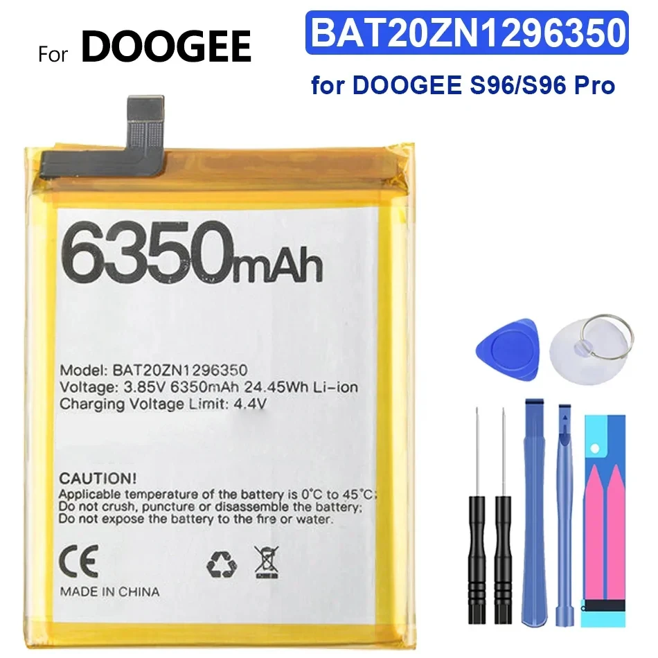 

Мобильный телефон Аккумулятор Для DOOGEE S96 Pro, 6350 мАч, BAT20ZN1296350