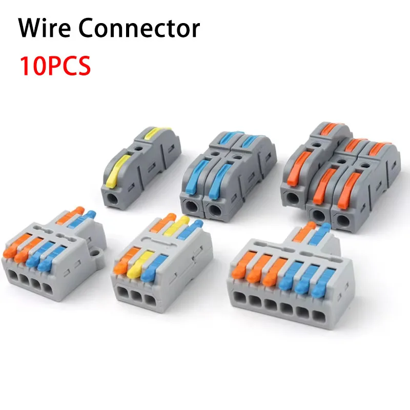 

10PCS Quick Wiring Connector 1 in multiple out Cable Wire Splice Combined Mini Lever Connector Splitter Compact Terminal Block