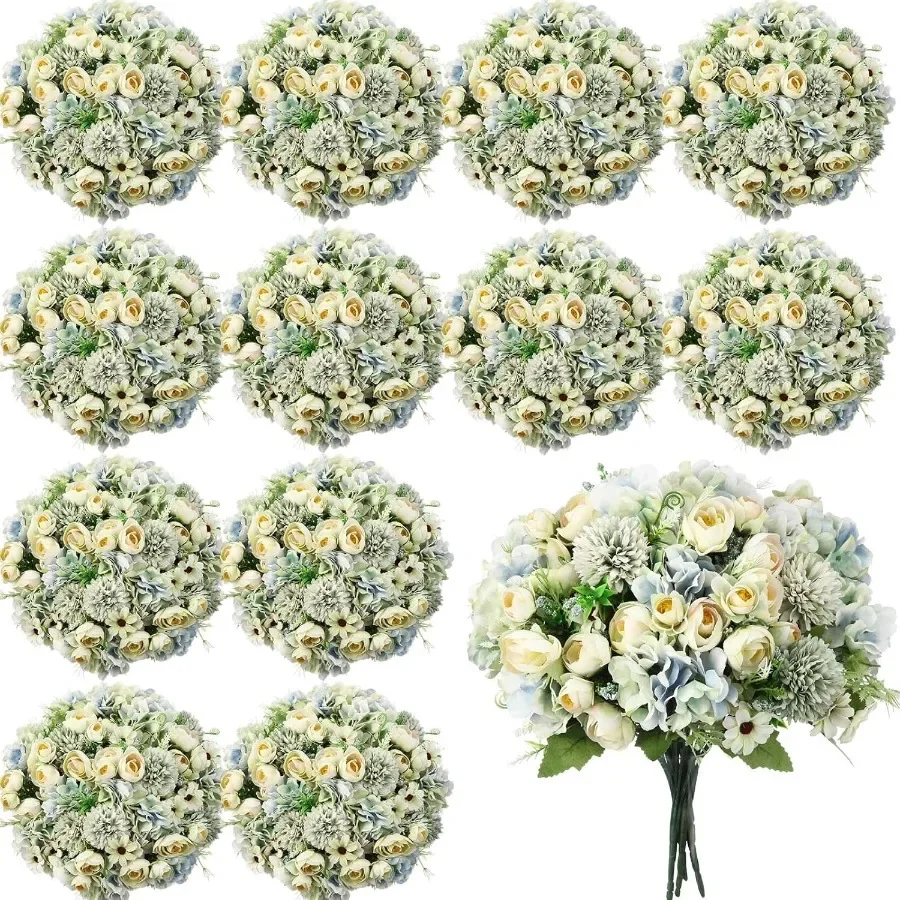 

12 пучков пионов, искусственные цветы, искусственные розы, шелковые цветы, гортензия, искусственный букет для свадебного стола, центральная часть, цветочный