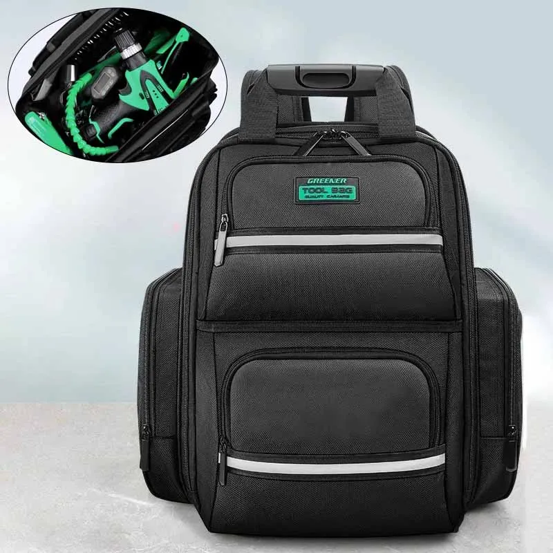 Mochila de tela Oxford multifunción para electricista, bolsa de almacenamiento de accesorios de Hardware profesional, Herramientas Portátiles, bolsas organizadoras