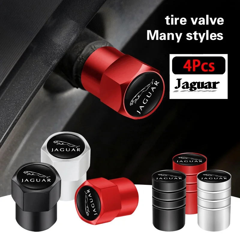 4 Uds. Tapas de válvula de neumático de coche de Metal 3D cubierta antipolvo de rueda para Jaguar X S F XF XE XJ XK XEL XFL XJL XJ6 XJS XKR XFR tipo F-Pace E-Pace