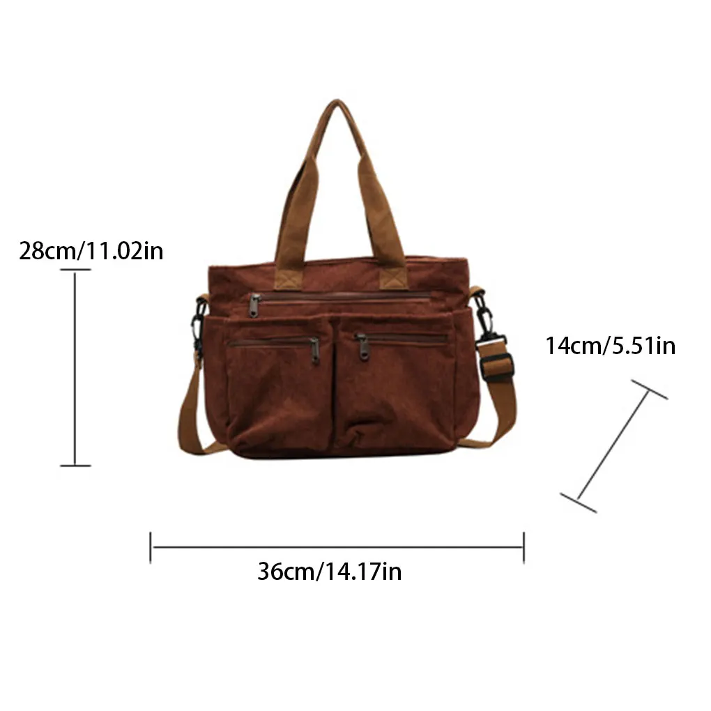 حقيبة كتف نسائية بسيطة من قماش سروال قصير عصري قابل للطي وسهلة الحمل وقابلة للطي وسهلة اللون باللون الأسود