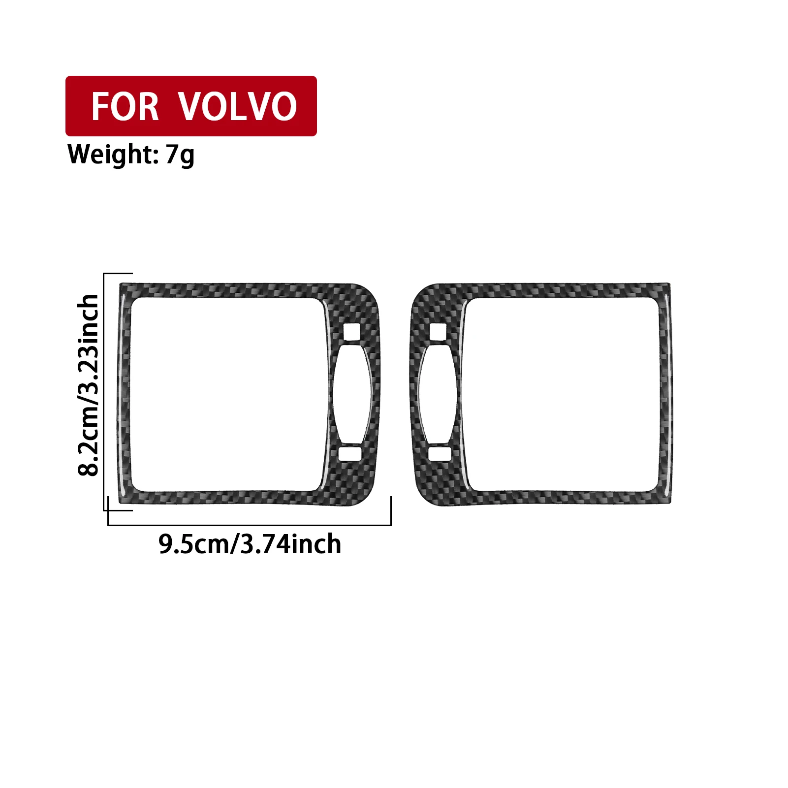For Volvo S40 V50 2004-2011 C30 2006-2013 Carbon Fiber instrument Both Sides Air Outlet Vent Panel Cover Car Accessories Sticker view 5