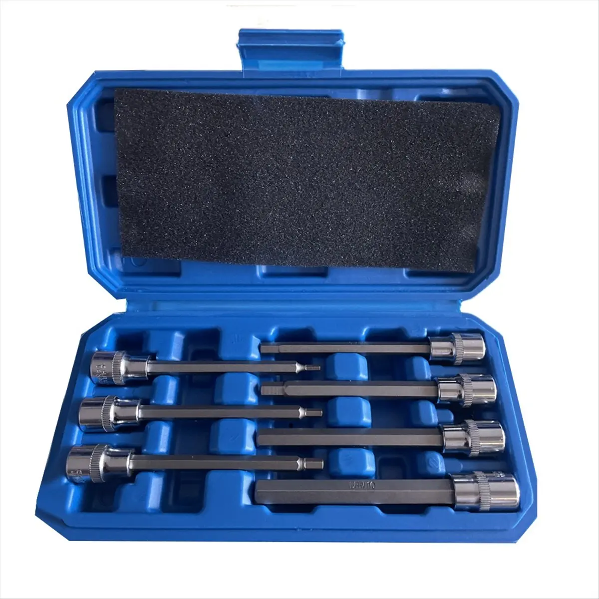 AA83 Extra Long Hex Bit Socket Set 7 Piece H3-H10 -V 3/8Inch Drive 110mm Length