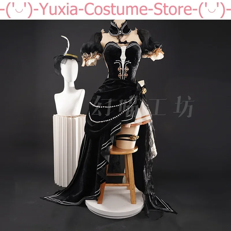 Genshin Impact Navia Caspar Dress Cosplay Costume Cos Game Anime Party Uniform Hallowen Play Role Clothes Clothing