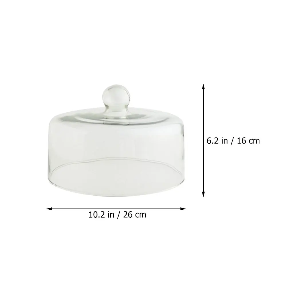 

Cake Dome Round Clear Glass Cover 18cm Cake Stand Lid Dessert Display Food Protection Dome Picnic Covers for Food