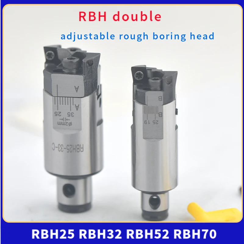 Double edge rough boring tool bar fixed smooth high precision rough boring RBH25 RBH32 RBH40 boring head Machining center bo