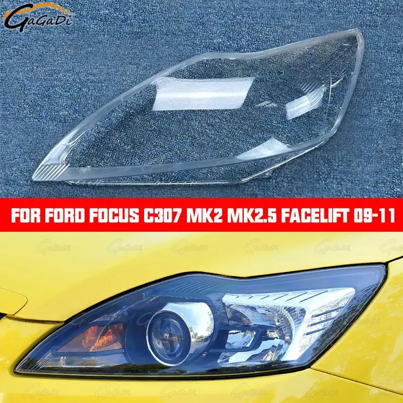 

Car headlight glass cover For Ford Focus C307 MK2 MK2.5 2009-2011 Transparent headlight Lens