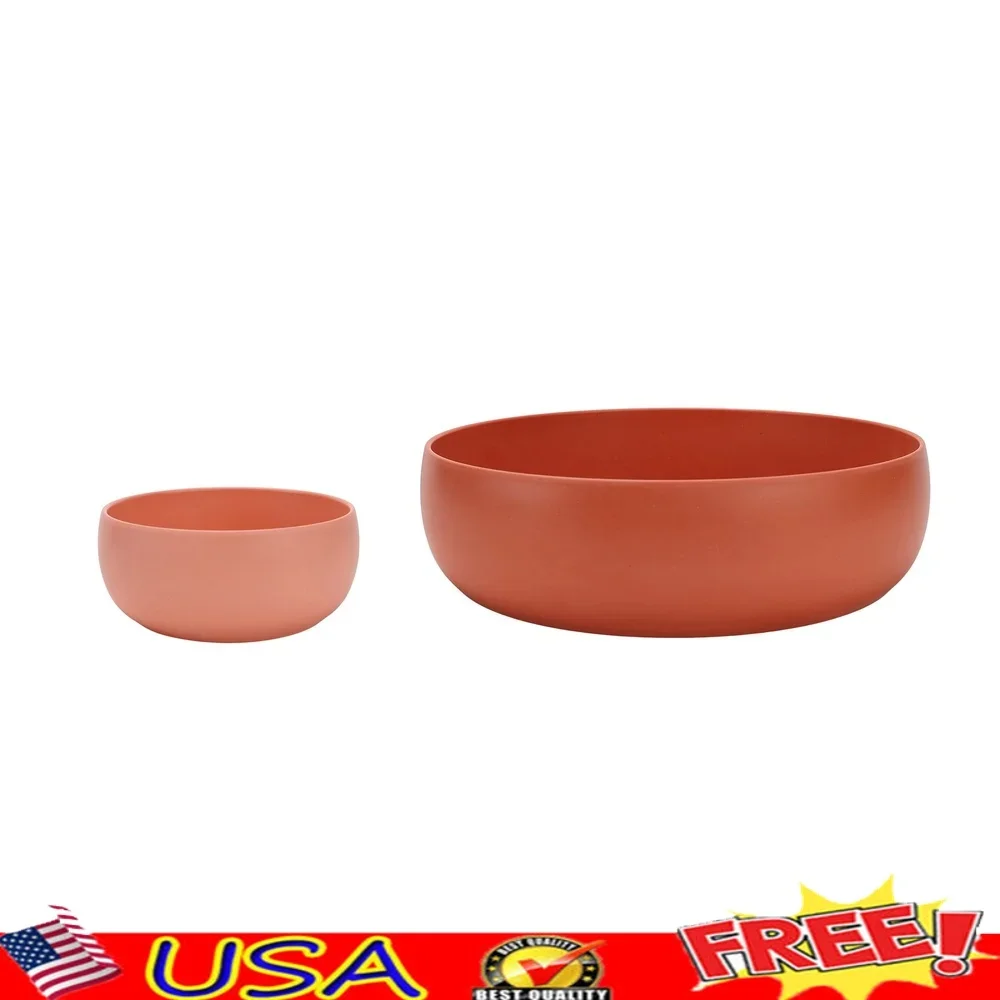 

Bamboo Melamine Serving Bowl Dip Bowl Perfect Chips and Dip Gatherings Dishwasher Safe Stackable Durable Home Decor