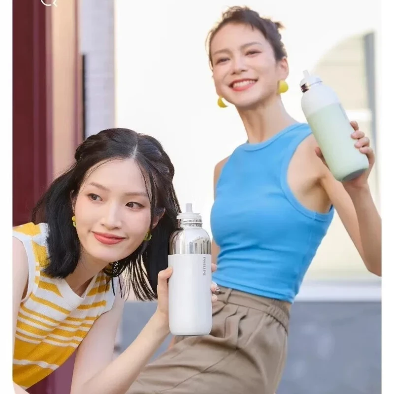 

PHILIPS Water Bottle 650ML 316 Stainless Steel Zero Calorie Flavor Cup Leakproof Portable Insulated Thermos for Outdoor Camping