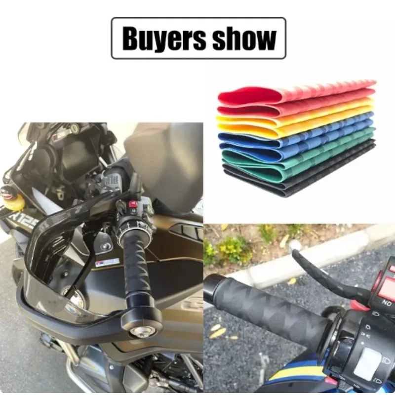 Universal Heat Shrinkable Rubber Handle Grip Cover For BMW R1250GS R1200GS LC ADV F750GS F850GS F900R Motorcycle Non‑slip Hand