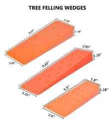5.5-10 Felling Wedges Wear Resistant Tree for Cutting forestry falling Wedge Logging Supplies tool with Plastic Chainsaw Wedges