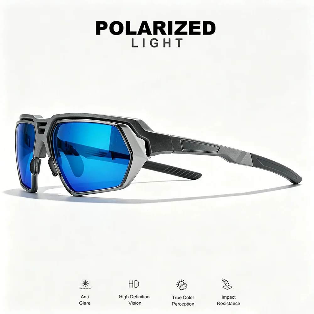 Beliebte quadratische polarisierte Sonnenbrille, UV-Schutz, Sportbrille, Herren, Damen, UV400-Brille, Geschenk für Familie und Freunde – Detail 4