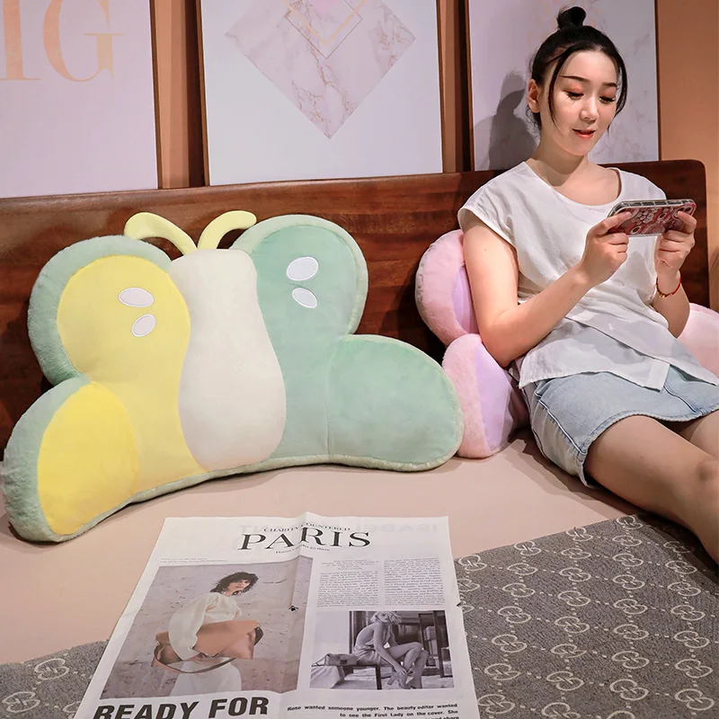 Simulation Cartoon Butterfly Plush Pillow Seat Cushion Soft Stuffed Kawaii Giant Coloful Butterflys for Girls Presents Home Deco