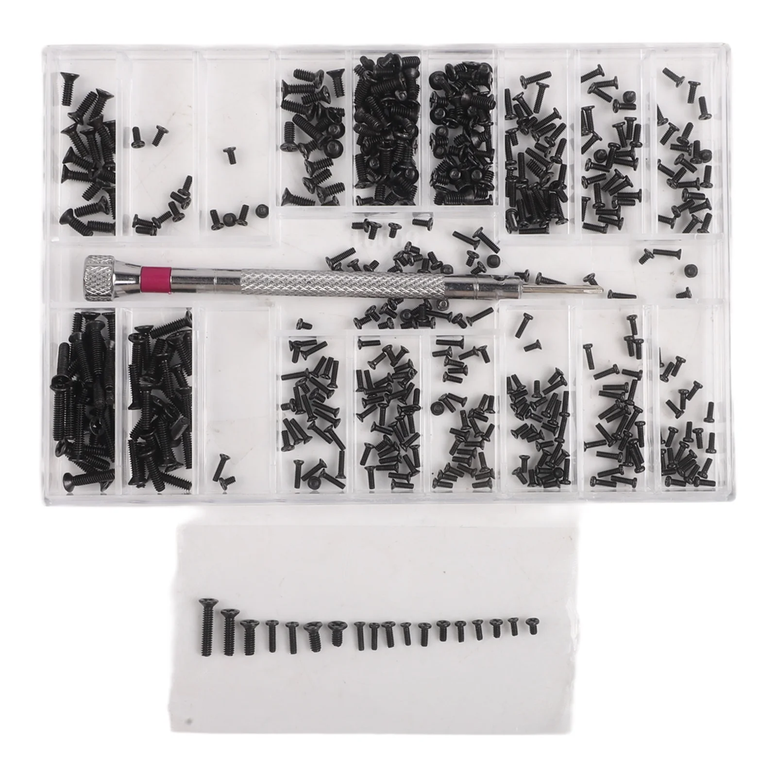 1 Set 18 Types Screw Assortment Kit Flat Round Countersunk Head Metal Screws Mobile Phone Watch Laptop Repair Tools