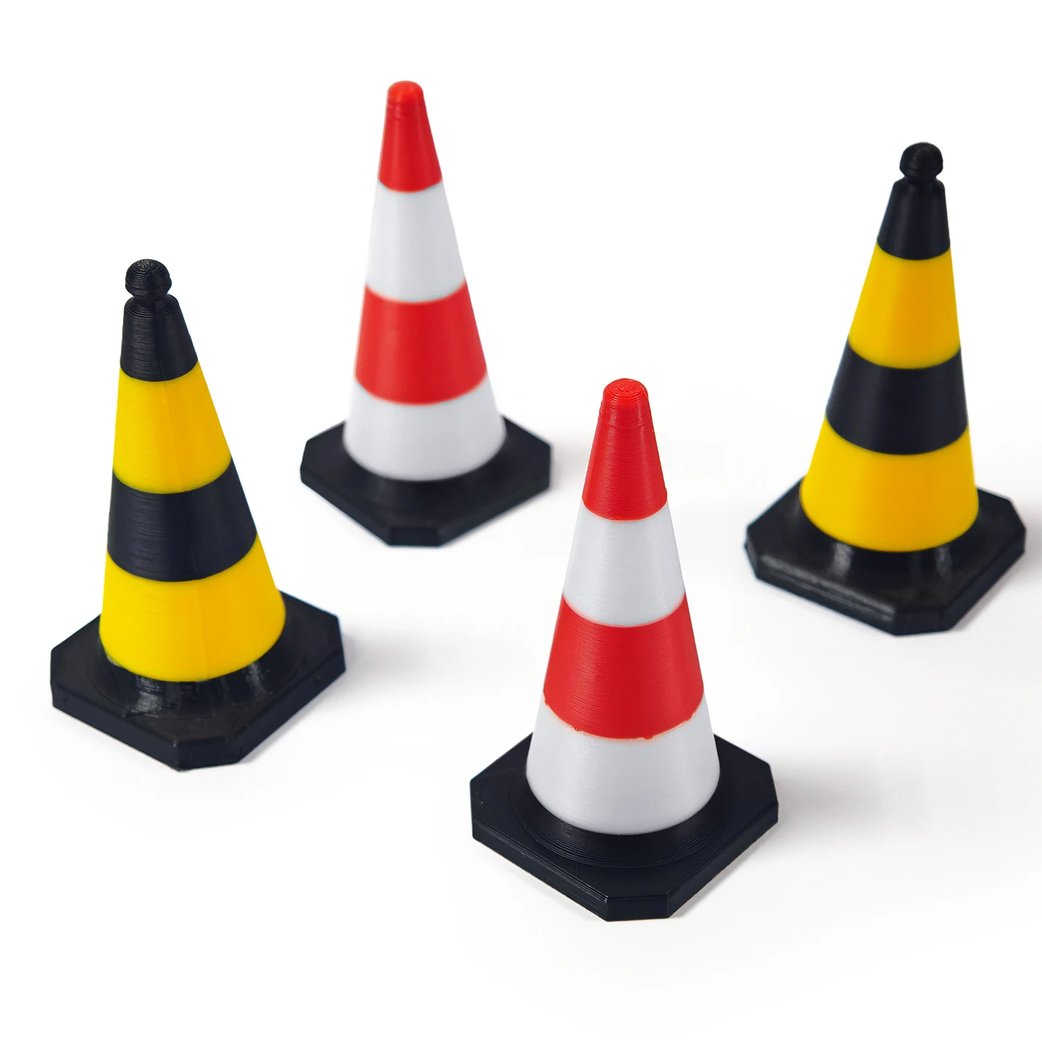 Reflective Cone Roadblock Model Is Suitable for 1/12 1/14 Engineering Machinery Model Scene To Build Road Cone Simulation Model