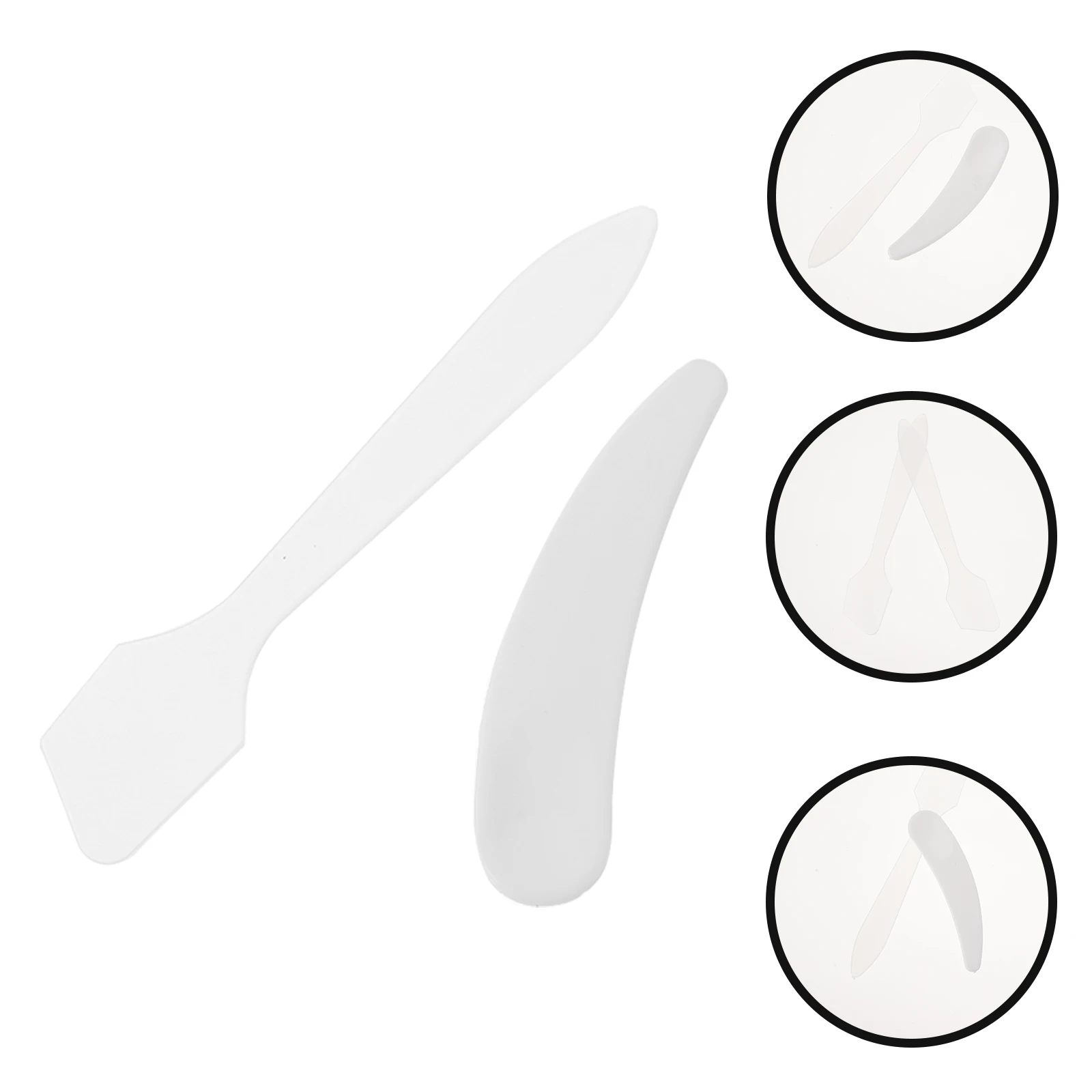 Cuillères de maquillage durables pour crème pour le visage, spatules d'échantillonnage transparentes, applicateur de crème pour les yeux, outils de soins de la peau, 10 pièces